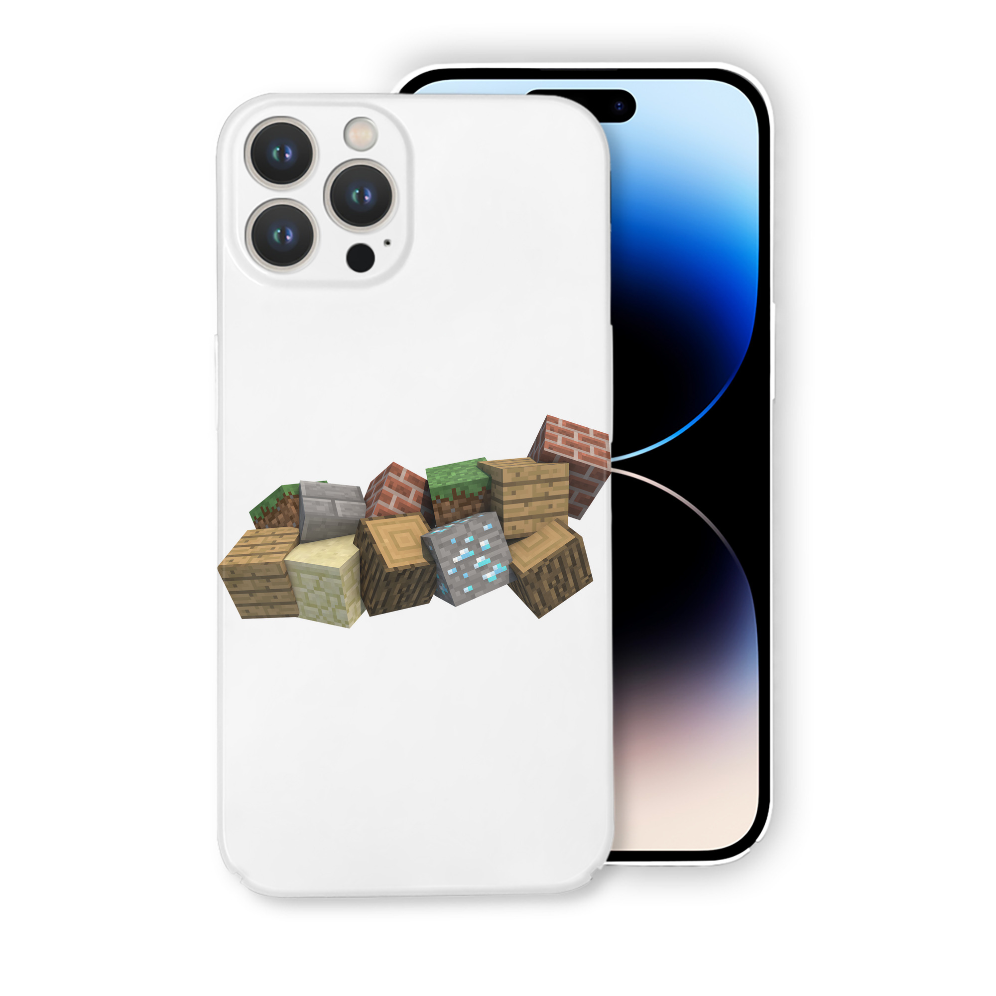 （画像用） マインクラフト ブロックの世界 Minecraft MC Block world 【iPhone 14シリーズ対応】ハードケース
